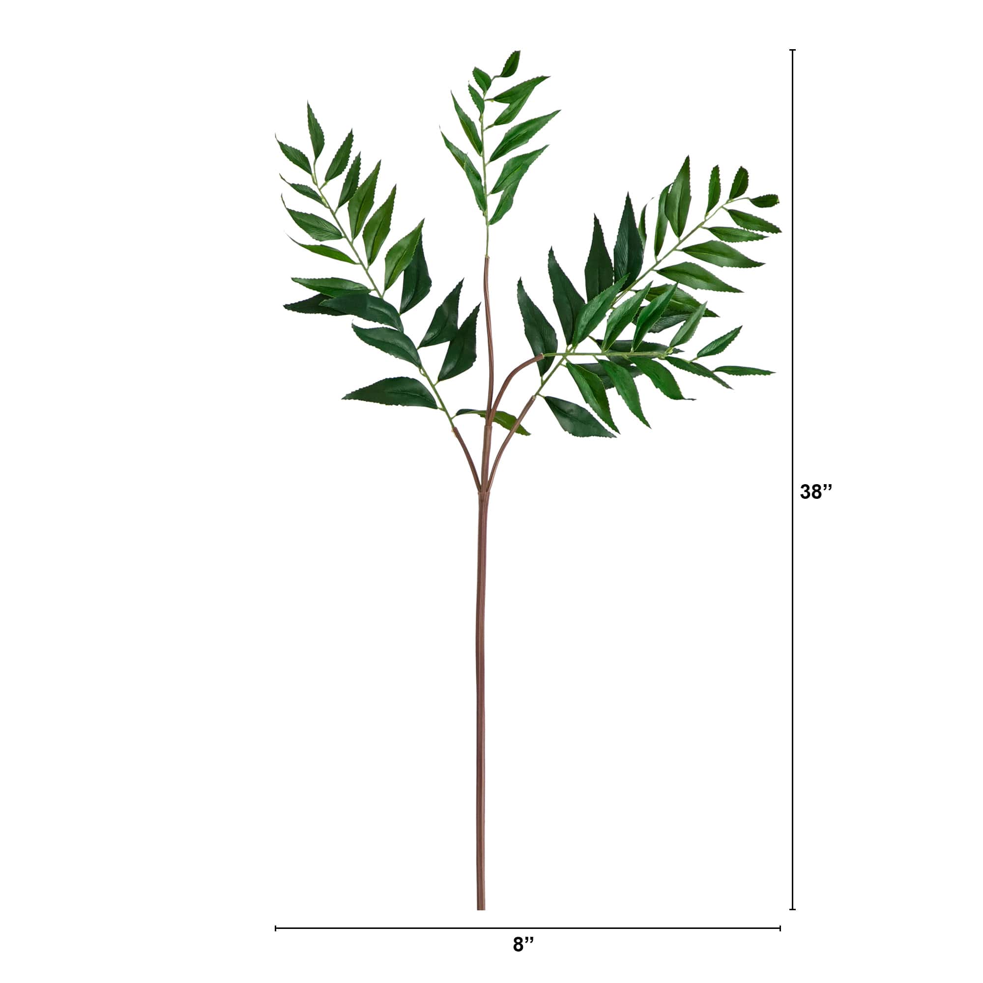 38" Green Palmate Fern Stems, 3ct.